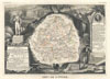 1852 Levasseur Map of the Department de L'Indre, France (Chinon Wine Region)