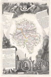 1847 Levasseur Map of the Department d'Indre Et Loire, France (Chenin Wine Region)