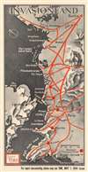 1944 Chapin Map of the Presumed Allied Invasion of 'Fortress Europe'