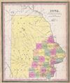 1845 Mitchell and Burroughs Map of Iowa (First Edition)