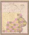 1849 Mitchell Map of Iowa