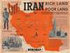 1946 Army Information Branch Pictorial Wall Map of Iran