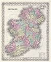 1856 Colton Map of Ireland