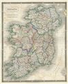 1835 Hall Map of Ireland