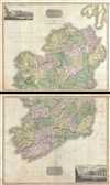 1817 Thomson Map of Ireland (set of 2 maps)