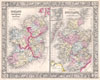 1864 Mitchell Map of Ireland and Scotland