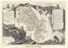 1852 Levasseur Map of the Department de L'Isere, France