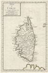 1658 Sanson Map of the Island of Corsica, France