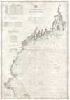 1881 U.S.C.G.S. Nautical Chart of the New England Coast: Boston, Cape Ann, Maine
