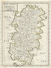 1658 Sanson Map of the Island of Sardinia, Italy