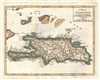 1749 Vaugondy Map of Hispaniola or Santo Domingo (Haiti / Dominican Republic)