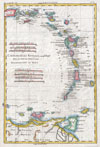 1780 Raynal and Bonne Map of Antilles Islands