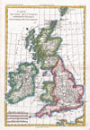 1780 Raynal and Bonne Map of British Isles