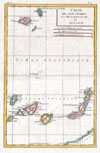 1780 Raynal and Bonne Map of Canary Islands