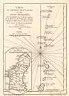 1752 Bellin Map of Mariana Island (Guam and Tinian)
