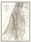 1833 Lapie Map of Israel, Palestine, or the Holy Land