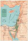 1956 Szapiro Map of the Middle East During the Suez Crisis