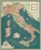 1946 Agostini Pictorial Map of Italy