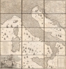 1793 Cassini Wall Map / Case Map of Italy