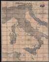1853 'Ginormous' Civelli Wall / Case Map of Italy