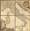 1799 Heymann Four Sheet Linen Folding Map of Italy