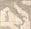 1815 Heymann Dissected Wall Map of Italy