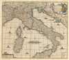 1721 De Wit Map of Italy