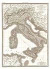 1831 Lapie Map of Italy: Sardinia, Naples, Tuscany, Modena