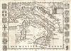 1700 Martineau Map of Italy, Sicily, Sardinia, and Corsica