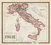 1871 Sikkel Manuscript Map of Italy