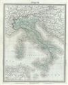 1874 Tardieu Map of Italy
