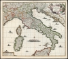 1677 De Wit Map of Italy