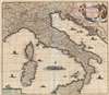 1680 De Wit Map of Italy
