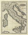 1828 Malte-Brun Map of Italy
