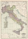 1891 Rand McNally Map of Italy
