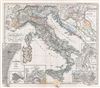 1854 Spruner Map of Italy from 1450 to 1792