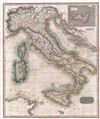 1814 Thomson Map of Italy