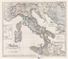 1854 Spruner Map of Italy and its Church Divisions
