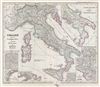 1854 Spruner Map of Italy under the Lombards