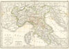 1832 Delamarche Map of Northern Italy and Corsica