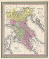 1853 Mitchell Map of Northern Italy ( Tuscany, Venice )