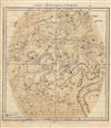 1856 Burritt - Huntington Map of the Constellations in January, February, and March
