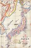 1904 Samuel Mann Manuscript Missionary Map of Japan on cotton cloth