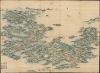 1840 Suharaya Ukiyo-e Bird's Eye View of Japan