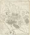 1854 Pharoah Map or Plan of Jalna, Maharashtra, India