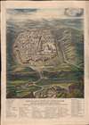 1845 Bogue / Whittock Perspective View Map of Jerusalem from Bethlehem
