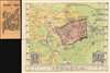 1935 Gauer Pictorial Map of Jerusalem, Israel (w/ Manuscript Notations)