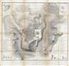 1849 Symonds Linen Map of Jerusalem (first scientific survey of Jerusalem)
