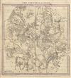 1856 Burritt / Huntington Map of the Constellations or Stars in July, August & September