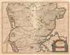 1659 Blaeu Map of Southern North Jutland